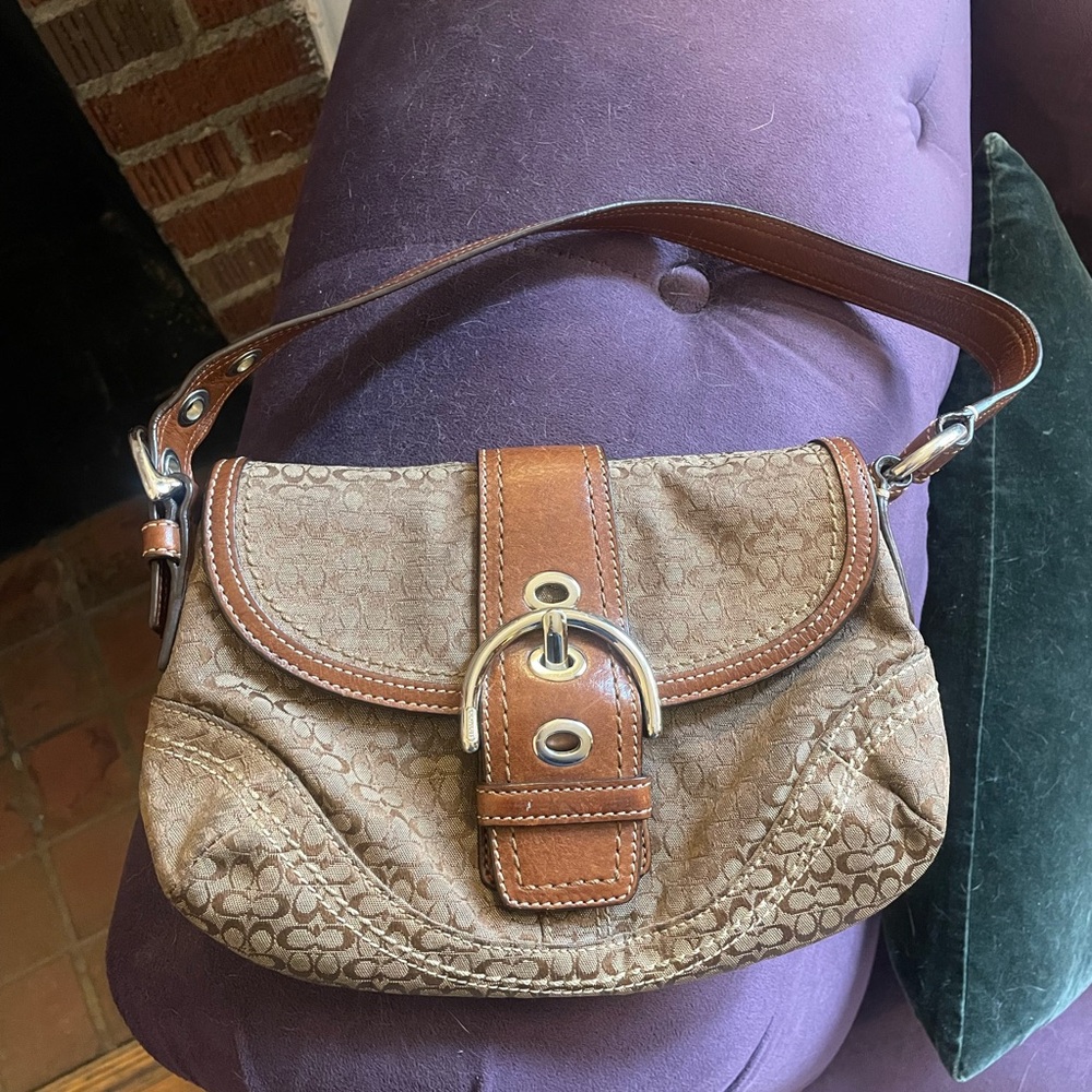 Coach Signature Soho Buckle Flap Shoulder Bag
